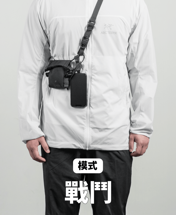 掛繩二刀流 Plus 配件專區 - 手機掛繩/背帶 - 聚酯纖維 黑色